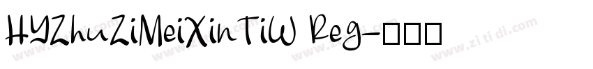 HYZhuZiMeiXinTiW Reg字体转换